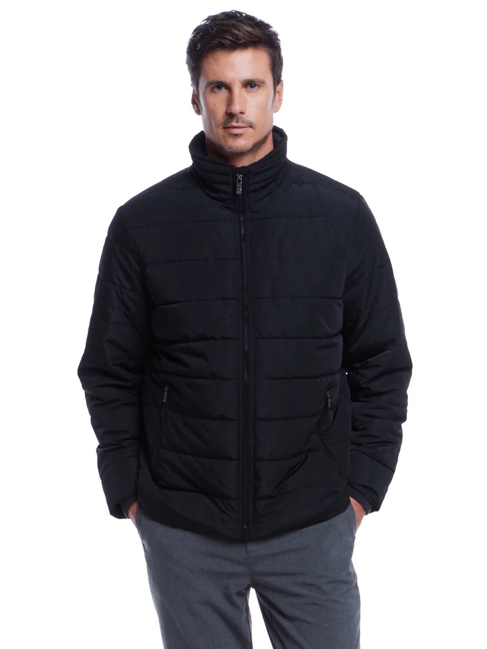 Weatherproof Men's Black Quilted Puffer Jacket